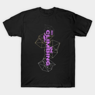 geometric rock climbing purple T-Shirt